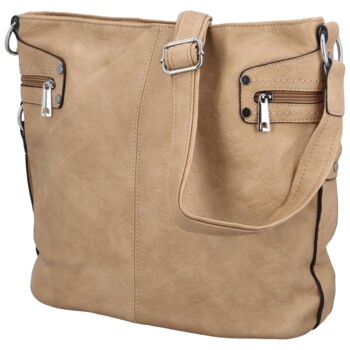 Dámska crossbody kabelka tmavo béžová - Mahel Serena