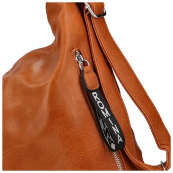 Dámska kabelka cez plece svetlohnedá - Romina Fila