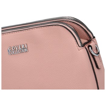 Pevná dámska crossbody kabelka ružová - Coveri Layla