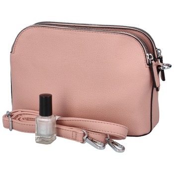 Pevná dámska crossbody kabelka ružová - Coveri Layla