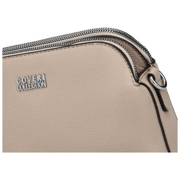 Pevná dámska crossbody kabelka taupe - Coveri Layla