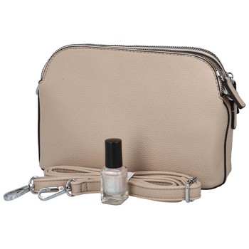 Pevná dámska crossbody kabelka taupe - Coveri Layla