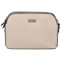 Pevná dámska crossbody kabelka svetlo béžová - Coveri Layla