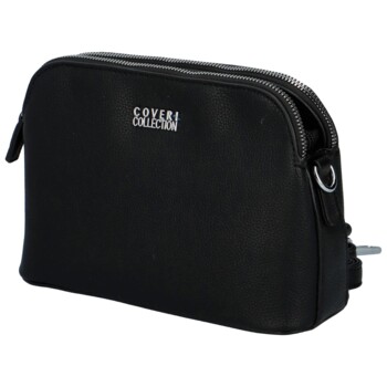 Pevná dámska crossbody kabelka čierna - Coveri Layla