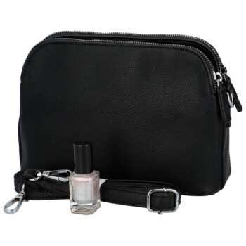 Pevná dámska crossbody kabelka čierna - Coveri Layla