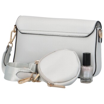 Dámska crossbody kabelka strieborná - Coveri Azteca