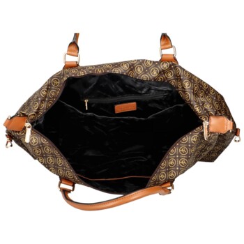 Dámska cestovná taška tmavo hnedá - Coveri Lettero