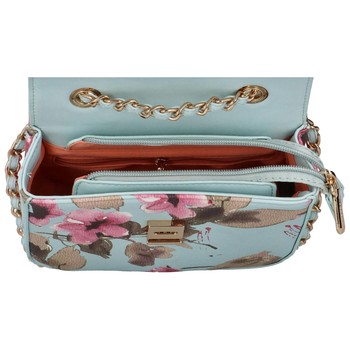 Dámska crossbody kabelka svetlomodrá - DIANA & CO Melly Flower