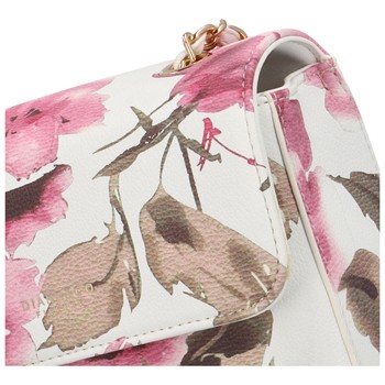 Dámska crossbody kabelka biela - DIANA & CO Melly Flower