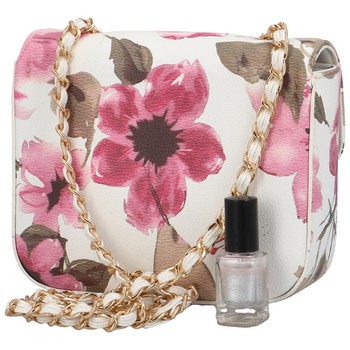 Dámska crossbody kabelka biela - DIANA & CO Melly Flower