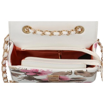 Dámska crossbody kabelka biela - DIANA & CO Melly Flower