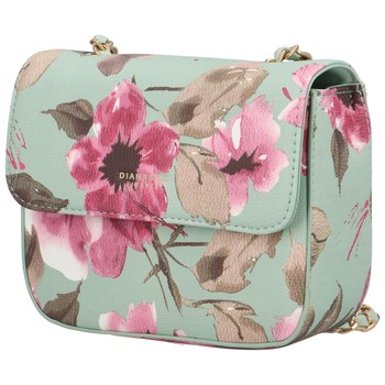 Dámska crossbody kabelka bledozelená - DIANA & CO Melly Flower