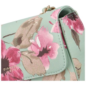 Dámska crossbody kabelka bledozelená - DIANA & CO Melly Flower