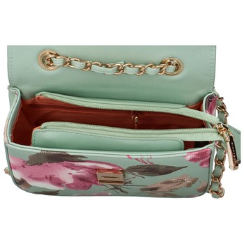 Dámska crossbody kabelka bledozelená - DIANA & CO Melly Flower