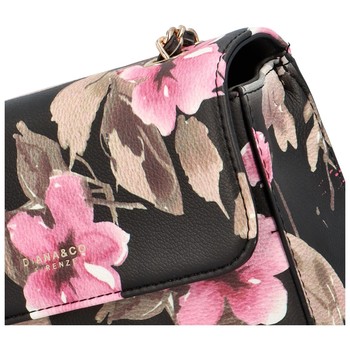 Dámska crossbody kabelka čierna - DIANA & CO Melly Flower