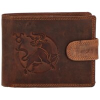 Pánska kožená peňaženka hnedá - Delami Aroga Býk