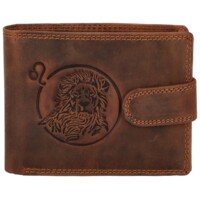 Pánska kožená peňaženka hnedá - Delami Aroga Lev