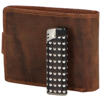 Pánska kožená peňaženka hnedá - Delami Aroga Lev