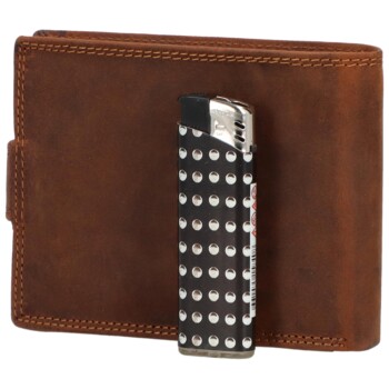 Pánska kožená peňaženka hnedá - Delami Aroga Kozorožec
