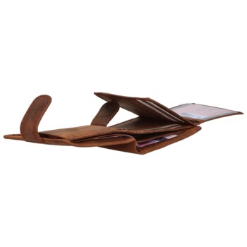 Pánska kožená peňaženka hnedá - Delami Aroga Kozorožec