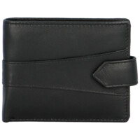 Pánska kožená peňaženka čierna hladká - Tomas Inrogo