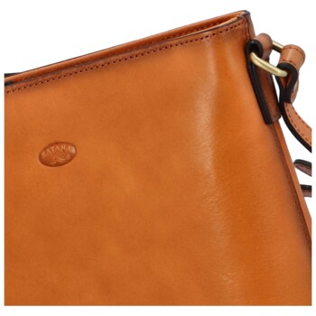 Dámska kožená crossbody/taška koňaková - Katana Gianta