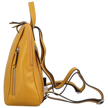Dámsky kožený batôžtek žltý - Katana Devero