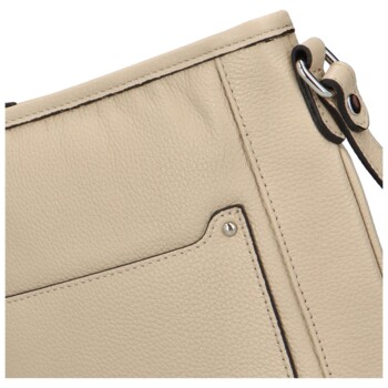 Dámska kožená crossbody béžová - Katana Biwelda
