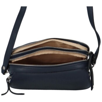 Dámska kožená crossbody kabelka tmavo modrá - Katana Yeiny