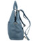 Dámsky kožený batoh kabelka džínsovo modrý - Delami Norzeus