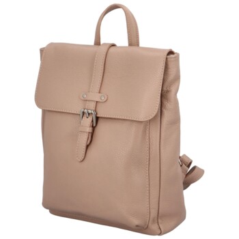 Dámsky kožený batôžtek bledoružový - ItalY Oktens