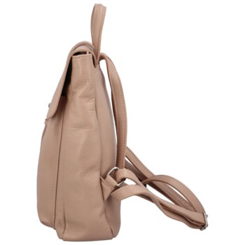 Dámsky kožený batôžtek bledoružový - ItalY Oktens