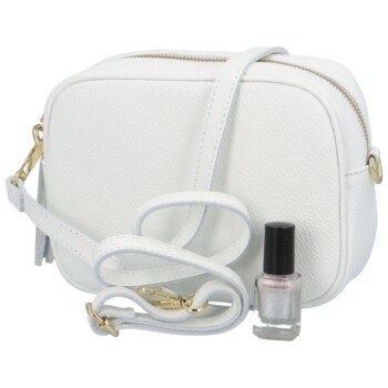Dámska kožená crossbody kabelka biela -  ItalY Kriane G