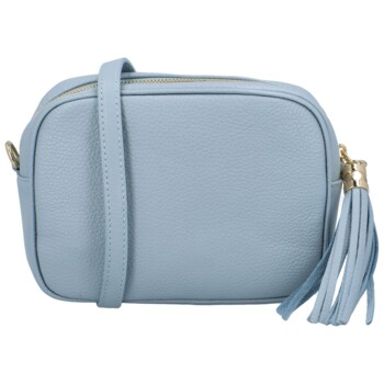 Dámska kožená crossbody kabelka svetlo modrá -  ItalY Kriane G