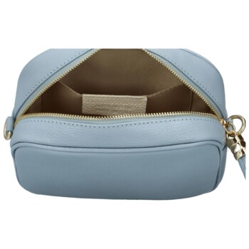 Dámska kožená crossbody kabelka svetlo modrá -  ItalY Kriane G