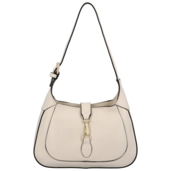 Dámska kožená kabelka cez rameno svetlo béžová - Delami Levellois
