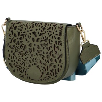 Dámska kožená crossbody kabelka khaki - ItalY Betteryela