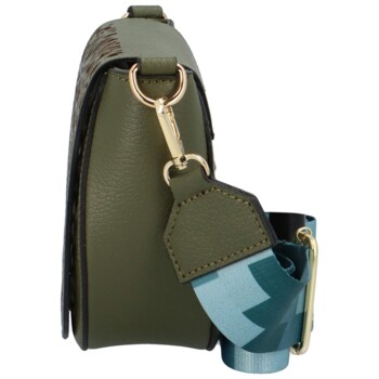 Dámska kožená crossbody kabelka khaki - ItalY Betteryela