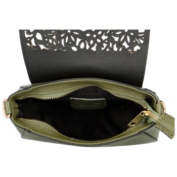 Dámska kožená crossbody kabelka khaki - ItalY Betteryela