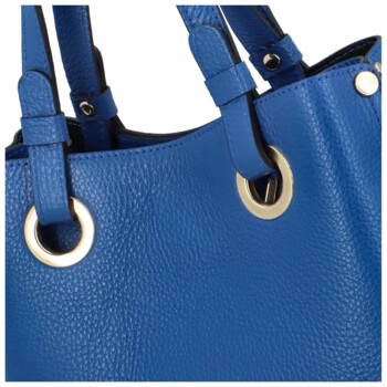 Dámska kožená kabelka kráľovsky modrá - Delami Roseli