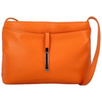 Dámska kožená crossbody kabelka oranžová - ItalY Eneta