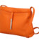 Dámska kožená crossbody kabelka oranžová - ItalY Eneta