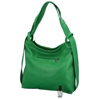 Dámska kožená kabelka cez rameno zelená - ItalY Armáni Medium