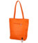 Dámska kožená kabelka cez rameno oranžová - ItalY Nooxies