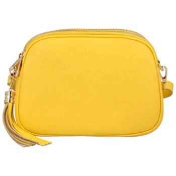 Dámska kožená crossbody kabelka žltá - ItalY Prianna G