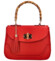 Dámska kožená kabelka do ruky červená - Delami Avelio