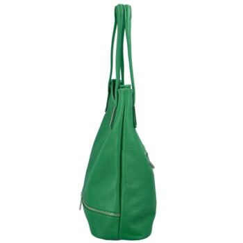Dámska kožená kabelka cez rameno zelená - ItalY Nellis