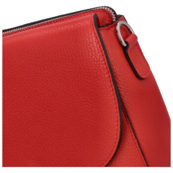 Dámska kožená crossbody kabelka červená - Delami Juliane