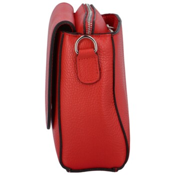 Dámska kožená crossbody kabelka červená - Delami Juliane
