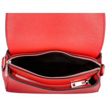 Dámska kožená crossbody kabelka červená - Delami Juliane